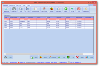 AMG Attendance System screenshot