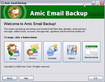 Amic Email Backup screenshot