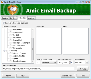 Amic Email Backup screenshot 2