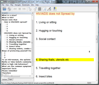 AMIS screenshot