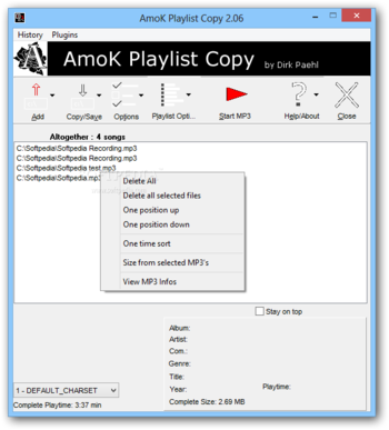 AmoK Playlist Copy screenshot