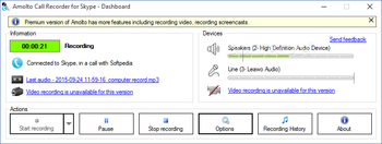 Amolto Call Recorder for Skype screenshot