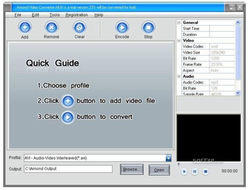 Amond 3GP Video Converter screenshot