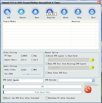 Amond YoutoBe to DVD Creator screenshot