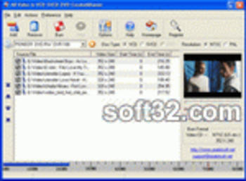 Amor AVI DivX MPEG to VCD DVD Creator screenshot