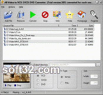 Amor AVI DivX to VCD SVCD DVD Converter screenshot