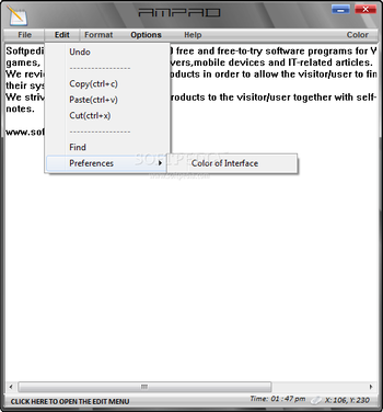 AMPAD screenshot 2