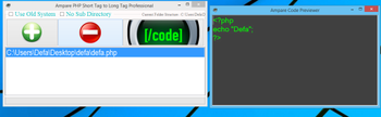 Ampare PHP Short Tag to Long Tag screenshot