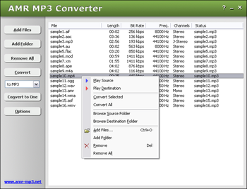 AMR MP3 Converter screenshot