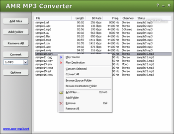 AMR MP3 Converter screenshot 2