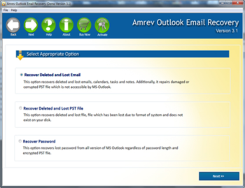 Amrev Outlook Email Recovery screenshot 3