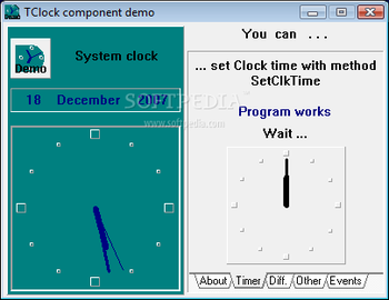 Analog Clock Component screenshot