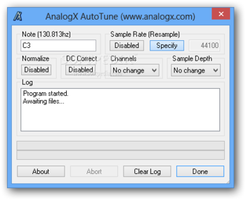AnalogX AutoTune screenshot