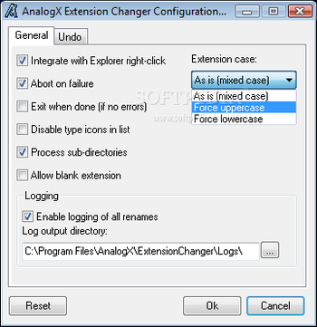 AnalogX Extension Changer screenshot 2