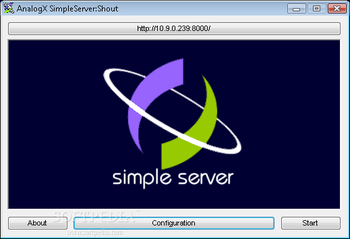 AnalogX SimpleServer:Shout screenshot