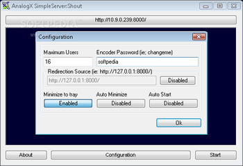 AnalogX SimpleServer:Shout screenshot 2