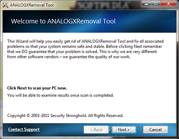 ANALOGXRemoval Tool screenshot