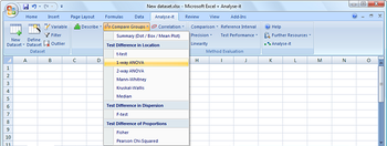 Analyse-it for Microsoft Excel screenshot