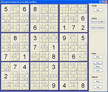 Analytical Sudoku screenshot 2