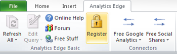 Analytics Edge Basic Add-in screenshot