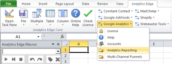 Analytics Edge Connector for Google Analytics screenshot