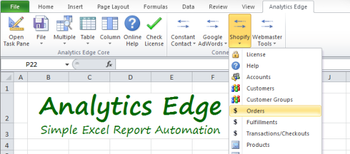 Analytics Edge Connector for Shopify screenshot