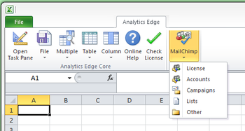 Analytics Edge MailChimp Connector screenshot