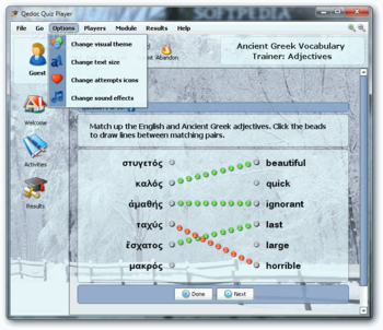 Ancient Greek Vocabulary Trainer: Adjectives screenshot 2