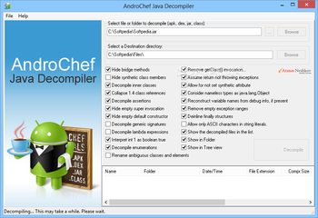 AndroChef Java Decompiler screenshot