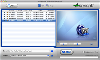 Aneesoft AVI Converter for Mac screenshot 2