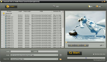Aneesoft DVD to Mobile Phone Converter screenshot 2