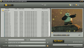 Aneesoft DVD to MOV Converter screenshot
