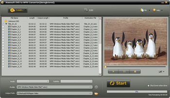 Aneesoft DVD to WMV Converter screenshot