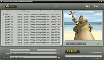 Aneesoft DVD to Zune Converter screenshot 2