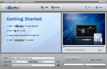 Aneesoft Free Apple TV Video Converter screenshot 2