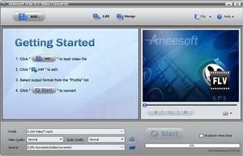 Aneesoft Free FLV Video Converter screenshot 2