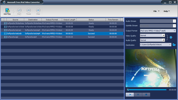 Aneesoft Free iPod Video Converter screenshot