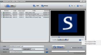 Aneesoft Free MPEG Video Converter screenshot