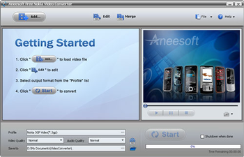 Aneesoft Free Nokia Video Converter screenshot 2