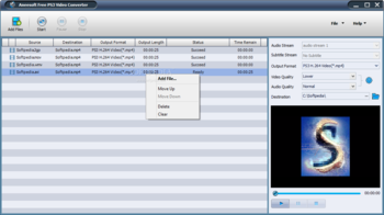 Aneesoft Free PS3 Video Converter screenshot