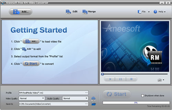 Aneesoft Free RM Video Converter screenshot 2