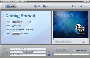 Aneesoft Free WMV Video Converter screenshot 2