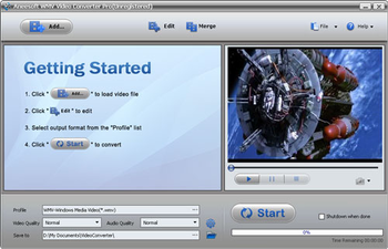 Aneesoft WMV Video Converter screenshot