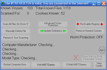 ANETGames Anti-Virus 2006 screenshot