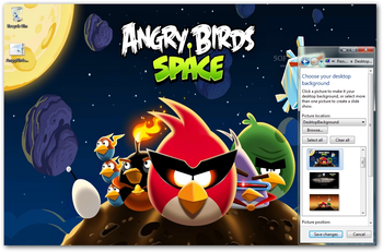 Angry Birds Space Windows 7 Theme screenshot