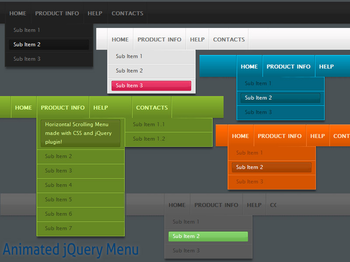 Animated jQuery Menu Style 08 screenshot