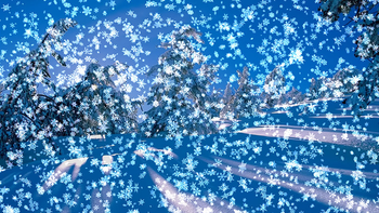 Animated Wallpaper: Snowy Desktop 3D screenshot