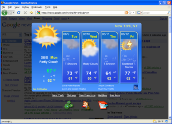 AniWeather for Firefox screenshot