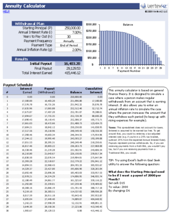 Annuity Calculator for Excel screenshot