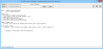 AnoHAT HXS to JavaHelp screenshot